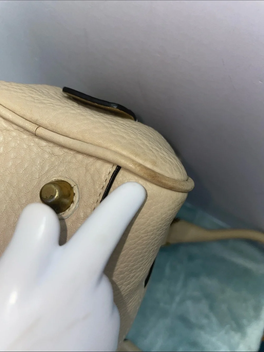 Vintage Coach ‘Hamptons’ Pebbled Leather Satchel